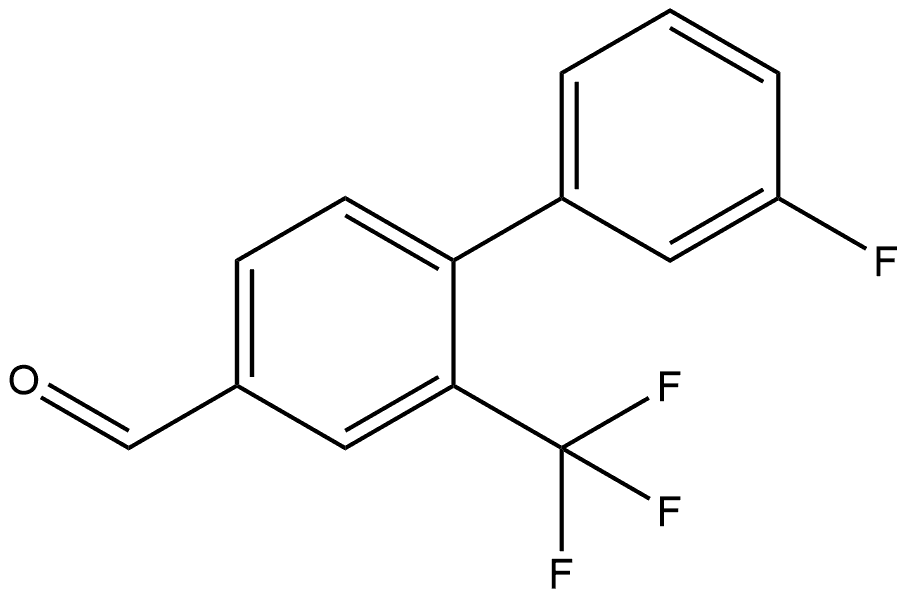 3'-氟-2-(三氟甲基)-[1,1'--联苯]-4-甲醛 结构式