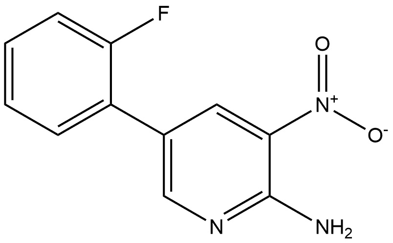 5-(2-fluorophenyl)-3-nitropyridin-2-amine 结构式