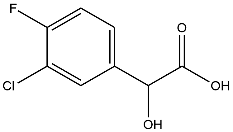 2-(3-氯-4-氟苯基)-2-羟基乙酸 结构式