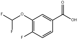 3-(二氟甲氧基)-4-氟苯甲酸 结构式