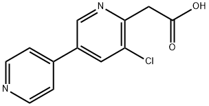 2-(3-Chloro-5-(pyridin-4-yl)pyridin-2-yl)acetic acid 结构式