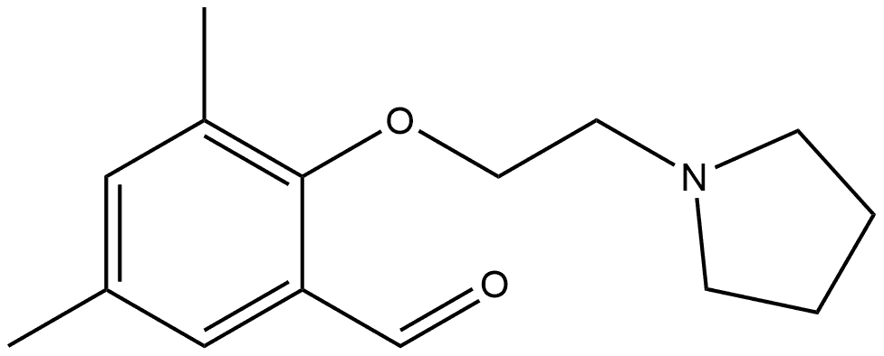 3,5-Dimethyl-2-[2-(1-pyrrolidinyl)ethoxy]benzaldehyde 结构式