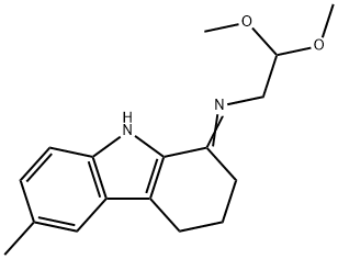 2,2-Dimethoxy-N-(2,3,4,9-tetrahydro-6-methyl-1H-carbazol-1-ylidene)ethanamine 结构式