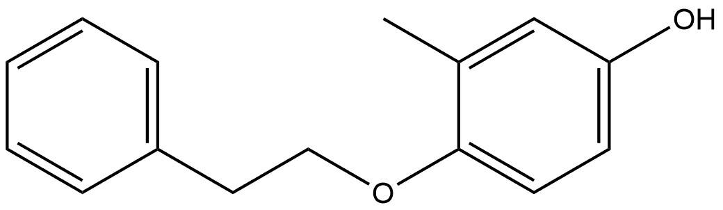 3-Methyl-4-(2-phenylethoxy)phenol 结构式