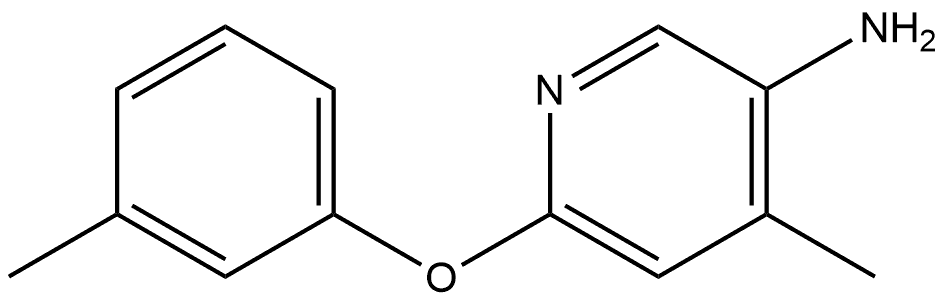 4-Methyl-6-(3-methylphenoxy)-3-pyridinamine 结构式