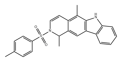 1H-Pyrido[4,3-b]carbazole, 2,6-dihydro-1,5-dimethyl-2-[(4-methylphenyl)sulfonyl]- 结构式