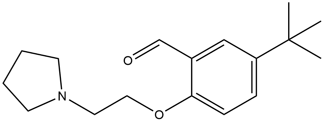 5-(1,1-Dimethylethyl)-2-[2-(1-pyrrolidinyl)ethoxy]benzaldehyde 结构式