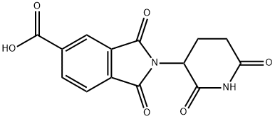 2-(2,6-二氧杂哌啶-3-基)-1,3-二氧异吲哚啉-5-羧酸 结构式