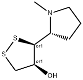 (3R)-3α-[(2S)-1-Methyl-2α-pyrrolidinyl]-1,2-dithiolan-4α-ol 结构式