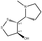 (3R)-3α-[(2R)-1-Methyl-2β-pyrrolidinyl]-1,2-dithiolan-4α-ol 结构式