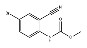 (4-溴-2-氰基苯基)氨基甲酸甲酯 结构式