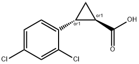 rac-(1R,2R)-2-(2,4-dichlorophenyl)cyclopropane-1 -carboxylic acid 结构式