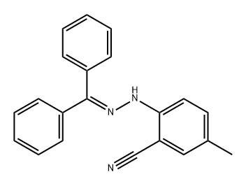 Benzonitrile, 2-[2-(diphenylmethylene)hydrazinyl]-5-methyl- 结构式