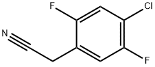 2-(4-氯-2,5-二氟苯基)乙腈 结构式