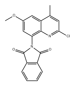 1H-Isoindole-1,3(2H)-dione, 2-(2-chloro-6-methoxy-4-methyl-8-quinolinyl)- 结构式