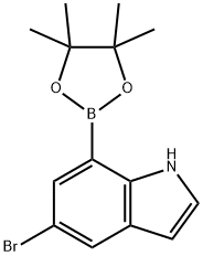 5-溴-7-(4,4,5,5-四甲基-1,3,2-二氧杂硼烷-2-基)-1H-吲哚 结构式