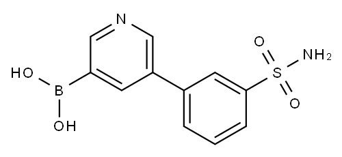 5-(3-Sulfamoylphenyl)pyridin-3-ylboronic acid 结构式