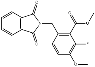 Benzoic acid, 6-[(1,3-dihydro-1,3-dioxo-2H-isoindol-2-yl)methyl]-2-fluoro-3-methoxy-, methyl ester 结构式