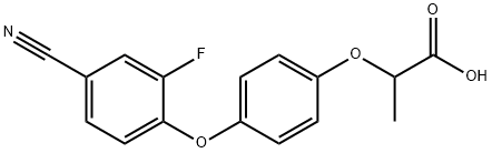 2-(4-(4-氰基-2-氟苯氧基)苯氧基)丙酸 结构式