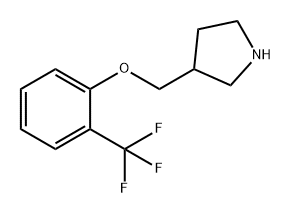 Pyrrolidine, 3-[[2-(trifluoromethyl)phenoxy]methyl]- 结构式