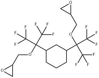 2,2'-[1,3-CYCLOHEXANEDIYLBIS[[2,2,2-TRIFLUORO-1-(TRIFLUOROMETHYL)ETHYLIDENE]OXYMETHYLENE]]BIS-OXIRANE 结构式