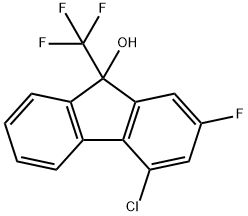 4-chloro-2-fluro-9-(trifluoromethyl)-9H-fluoren-9-ol 结构式