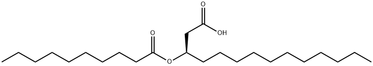 (R)-3-癸酰氧基十四烷酸 结构式