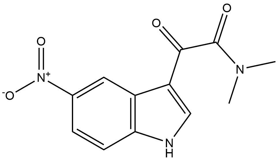 1H-Indole-3-acetamide, N,N-dimethyl-5-nitro-α-oxo- 结构式