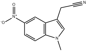 2-(1-methyl-5-nitro-1H-indol-3-yl)acetonitrile 结构式