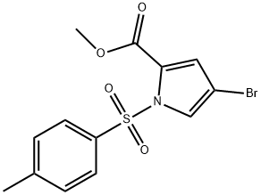 4-溴-1-对甲苯基-1H-吡咯-2-羧酸甲酯 结构式