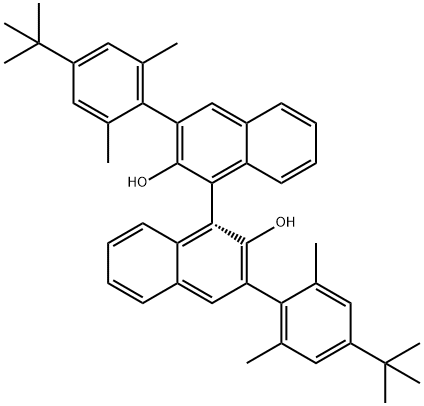 [1,1'-Binaphthalene]-2,2'-diol, 3,3'-bis[4-(1,1-dimethylethyl)-2,6-dimethylphenyl]-, (1R)- 结构式