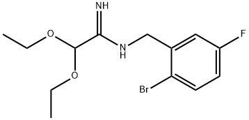 Ethanimidamide, N-[(2-bromo-5-fluorophenyl)methyl]-2,2-diethoxy- 结构式