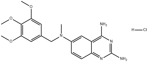 N6-甲基-N6-(3,4,5-三甲氧基苄基)喹唑啉-2,4,6-三胺盐酸盐 结构式
