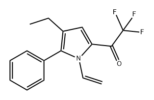 Ethanone, 1-(1-ethenyl-4-ethyl-5-phenyl-1H-pyrrol-2-yl)-2,2,2-trifluoro- 结构式