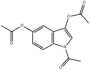 1-乙酰基吲哚-3,5-二基二乙酸酯 结构式