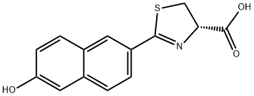 3-(7-hydroxynaphthyl)-2-thiazole-4-carboxylic acid 结构式