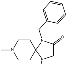 1-苄基-8-甲基-1,4,8-三氮杂螺[4.5]癸烷-2-酮 结构式
