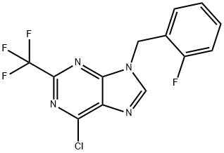 6-Chloro-9-(2-fluorobenzyl)-2-(trifluoromethyl)-9H-purine 结构式