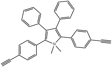 Silacyclopenta-2,4-diene, 2,5-bis(4-ethynylphenyl)-1,1-dimethyl-3,4-diphenyl- 结构式