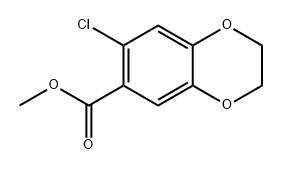 7-氯-2,3-二氢苯并[B][1,4]二噁英-6-羧酸甲酯 结构式