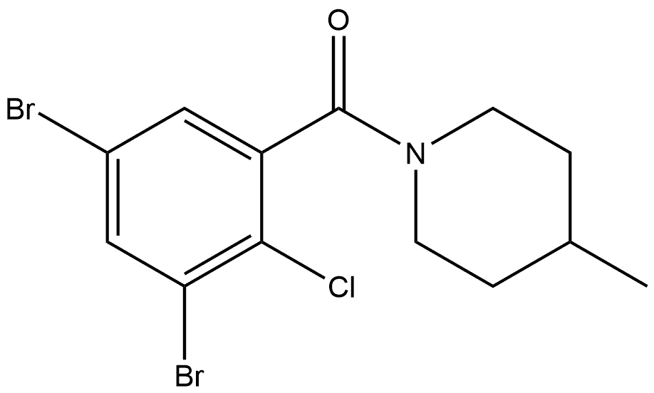 (3,5-Dibromo-2-chlorophenyl)(4-methyl-1-piperidinyl)methanone 结构式