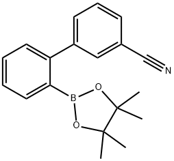 [1,1'-Biphenyl]-3-carbonitrile, 2'-(4,4,5,5-tetramethyl-1,3,2-dioxaborolan-2-yl)- 结构式