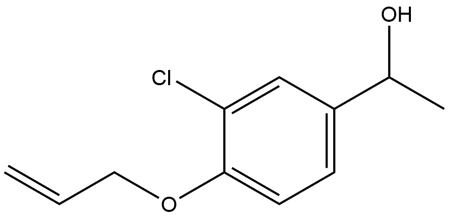 3-Chloro-α-methyl-4-(2-propen-1-yloxy)benzenemethanol 结构式