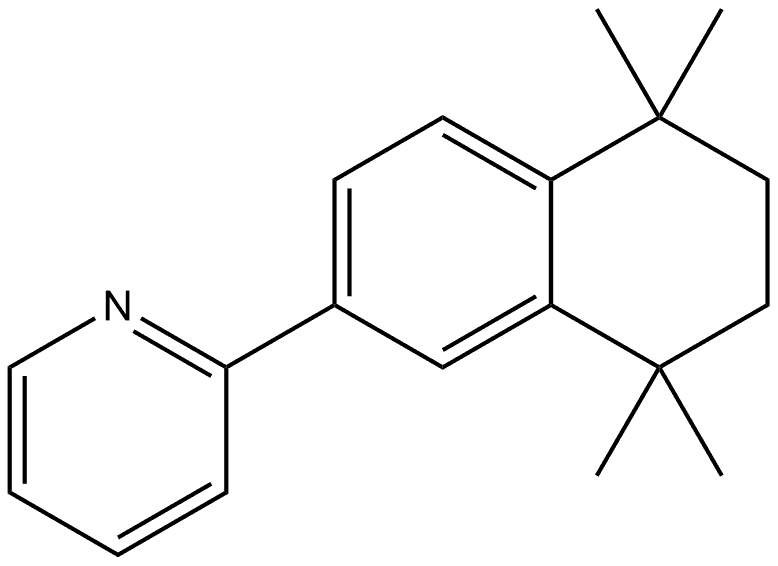 2-(5,6,7,8-Tetrahydro-5,5,8,8-tetramethyl-2-naphthalenyl)pyridine 结构式