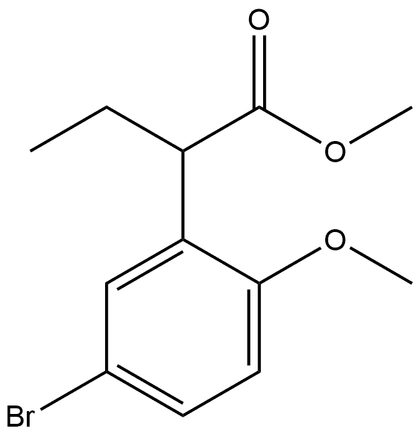 methyl 2-(5-bromo-2-methoxyphenyl)butanoate 结构式