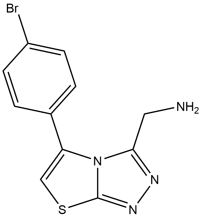 (5-(4-bromophenyl)thiazolo[2,3-c][1,2,4]triazol-3-yl)methanamine 结构式