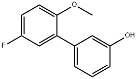 3-(5-Fluoro-2-methoxyphenyl)phenol 结构式