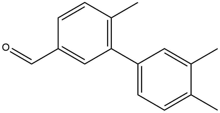 3',4',6-Trimethyl[1,1'-biphenyl]-3-carboxaldehyde 结构式