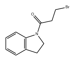 1-Propanone, 3-bromo-1-(2,3-dihydro-1H-indol-1-yl)- 结构式