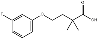 4-(3-氟苯氧基)-2,2-二甲基丁酸 结构式